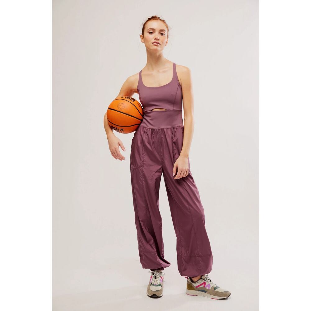 Free People FP Movement Righetous Onesie Purple Mountain Size Small NWOT $128